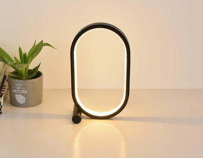 USB-Plug-In-Lampe Ovale Acryllampe Touch Control Dimmbar Moderne Einfache Kreative Nachtlampe Nachttisch-Leselampe Schreibtischtisch-LED