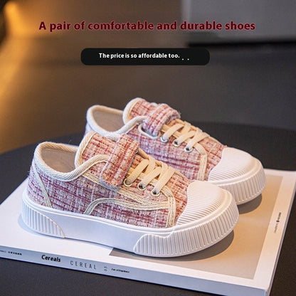 Children's Canvas Soft Bottom Casual Sports Skate Shoes