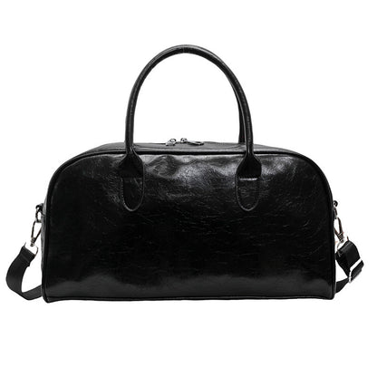 Travel Women's Lightweight Storage PU Leather Large Capacity Outing Luggage Bag