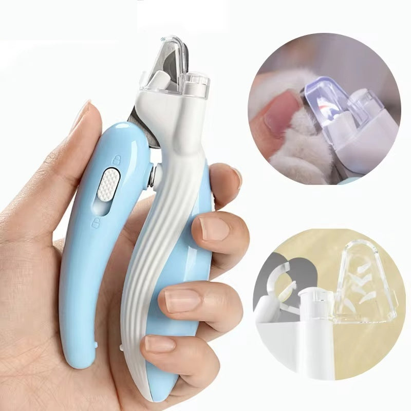 Pet Nail Clippers Dog Nail Clippers Cat Nail Clippers LED Electric Nail Grinder Pet Supplies LED Light Pet Nail Clippers - X2-Shopping