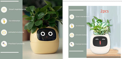 Smart Planter – Endloser Spaß – Über 49 ausdrucksstarke Ausdrücke – 7 intelligente Sensoren und KI-Chips machen das Pflanzenaufziehen einfach und unterhaltsam