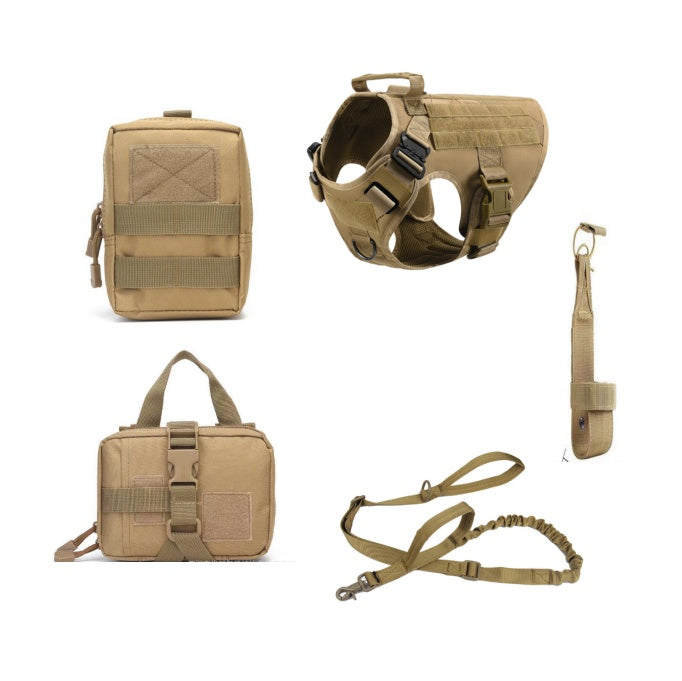 Tactical Dog Harness Pet German Shepherd K9 Training Vest Dog Harness And Leash Set For All Breeds Dogs - X2-Shopping