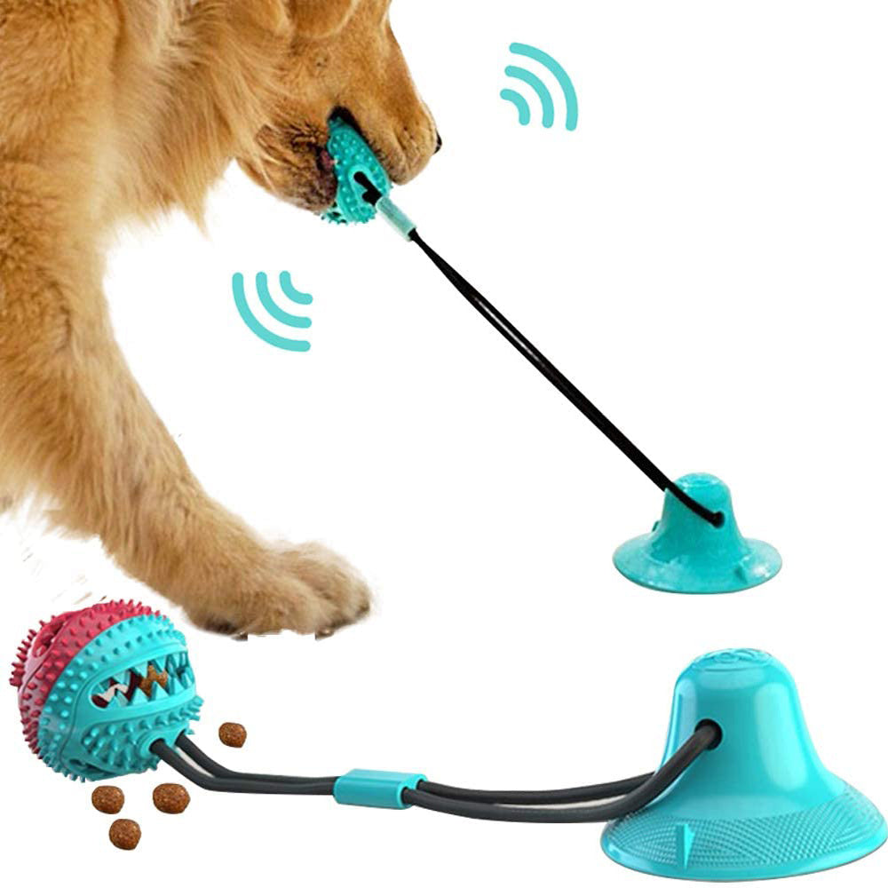 Dog Toys Silicon Suction Cup Tug Interactive Dog Ball Toy For Pet Chew Bite Tooth Cleaning Toothbrush Feeding Pet Supplies - X2-Shopping