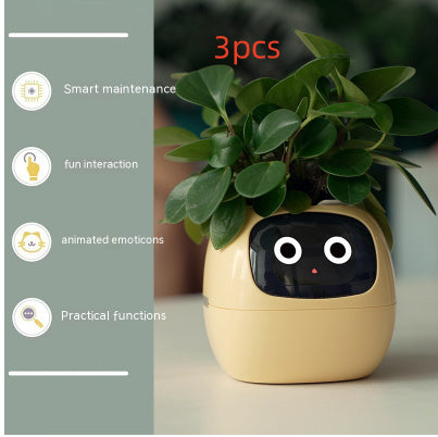 Smart Planter – Endloser Spaß – Über 49 ausdrucksstarke Ausdrücke – 7 intelligente Sensoren und KI-Chips machen das Pflanzenaufziehen einfach und unterhaltsam