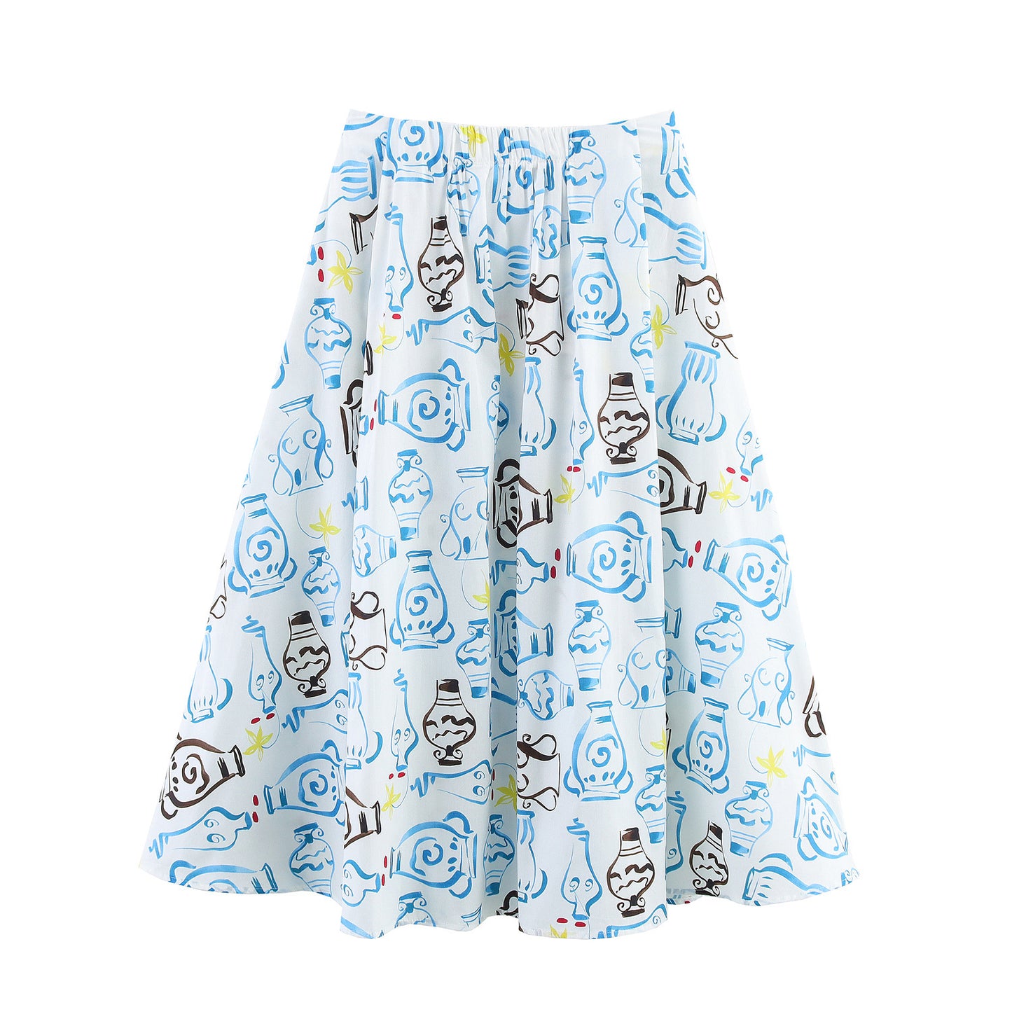 Design Sense European And American Style Flower Printing Midi Dress
