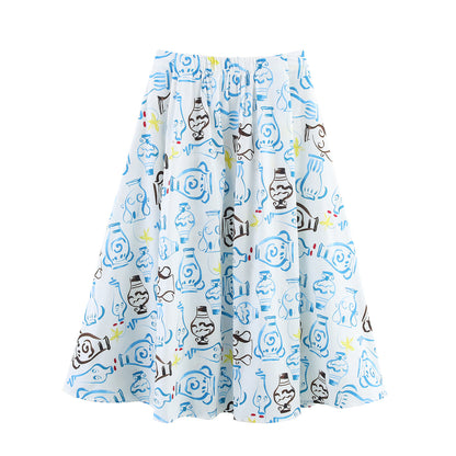 Design Sense European And American Style Flower Printing Midi Dress