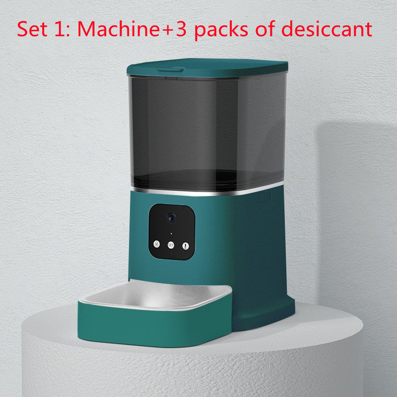 Pet Automatic Feeder Large Capacity Smart Voice Recorder APP Control Timer Feeding Cat Dog Food Dispenser With WiFi Pet Bowl - X2-Shopping