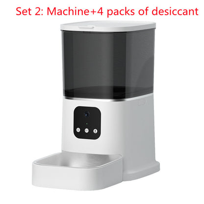 Pet Automatic Feeder Large Capacity Smart Voice Recorder APP Control Timer Feeding Cat Dog Food Dispenser With WiFi Pet Bowl - X2-Shopping