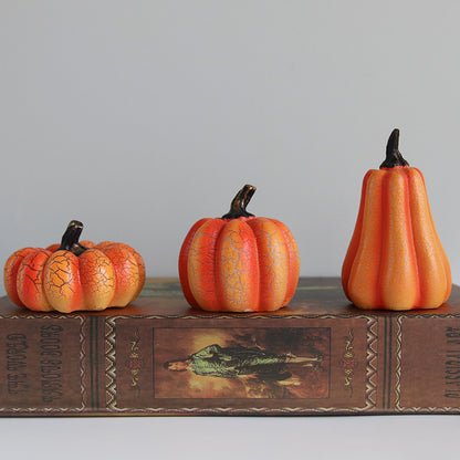 Neu Halloween Kürbis Laterne Simulation Kürbis LED Kerze Lampe Harz Leucht Kürbis