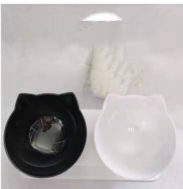 Non Slip Double Cat Bowl With Raised Stand Pet Food Cat Feeder Protect Cervical Vertebra Dog Bowl Transparent Pet Products - X2-Shopping