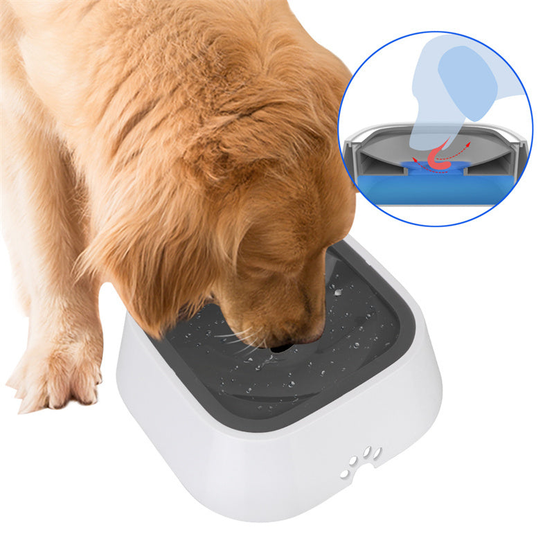 1.5L Cat Dog Water Bowl Carried Floating Bowl Anti-Overflow Slow Water Feeder Dispenser Pet Fountain ABS&PP Dog Supplies - X2-Shopping