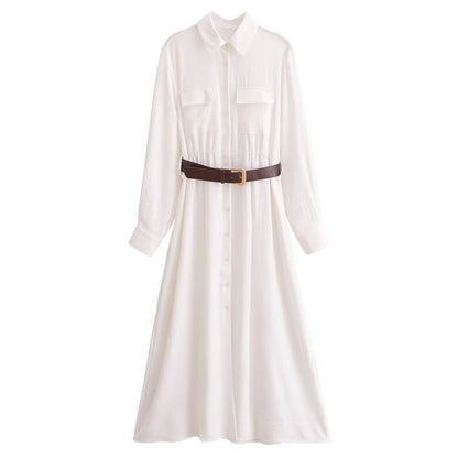 Smooth Buckle Thin Belt Fashion Decoration Dress
