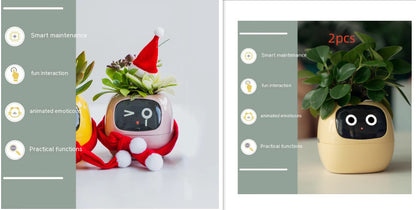Smart Planter – Endloser Spaß – Über 49 ausdrucksstarke Ausdrücke – 7 intelligente Sensoren und KI-Chips machen das Pflanzenaufziehen einfach und unterhaltsam