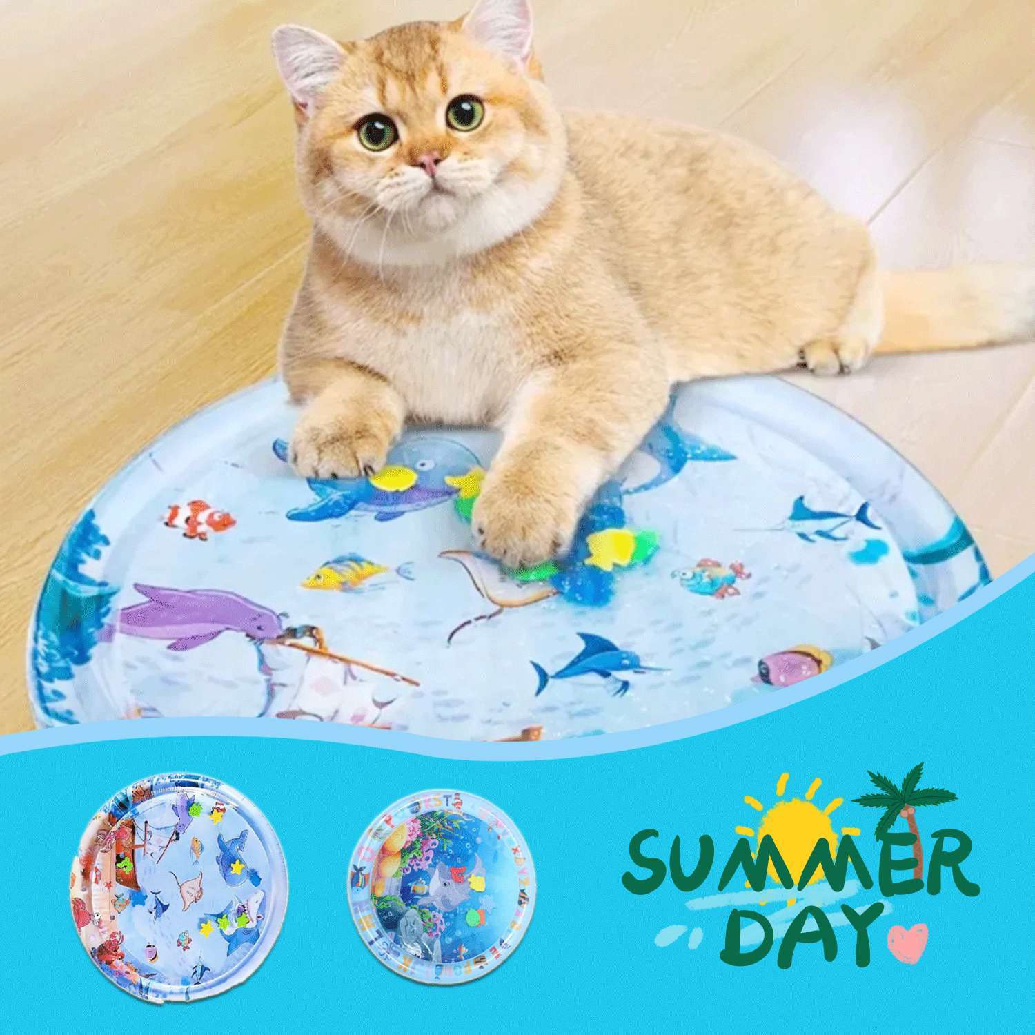 Summer Cooling Pet Water Bed Cushion Ice Pad Dog Sleeping Square Mat For Puppy Dogs Cats Pet Kennel Cool Cold - X2-Shopping