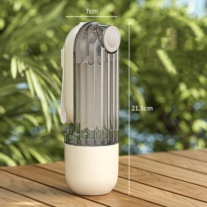 2 In 1 Pet Water Cup Segment Design Green Dog Walking Portable Drinking Cup Dog Feeding Supplies Pet Supplies Dog Walking Water Feeder Pets Products - X2-Shopping