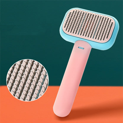 New Pet Cat Dog Hair Brush Hair Massage Comb Open-Knot Brush Grooming Cleaning Tool Stainless Steel Comb - X2-Shopping