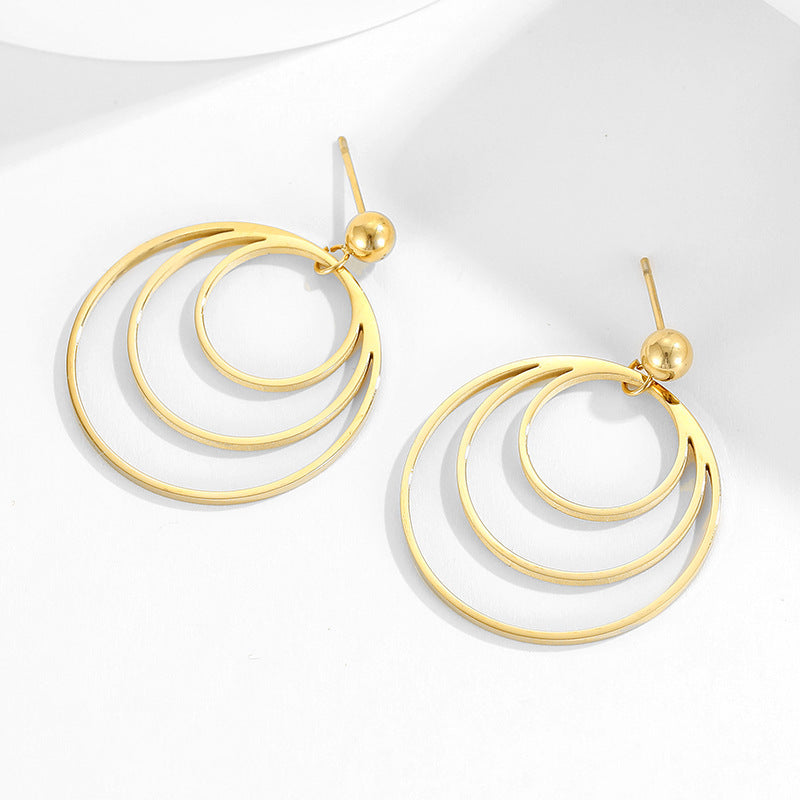 Stainless Steel Multi-layer Ear Ring All-match