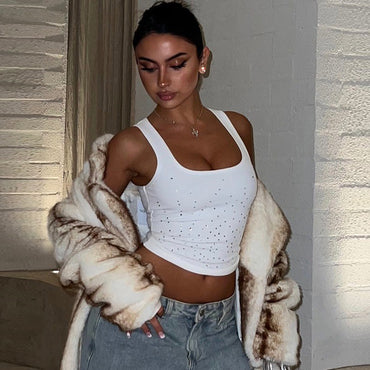Women's Clothing Fashion Rhinestone Camisole Tube Top