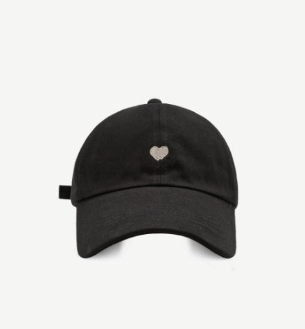 Preppy Style Love Embroidery Ponytail Half Topless Hat - X2-Shopping