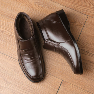 Men's Warm And Velvet Thickened High-top Casual Non-slip Thick-soled Cotton Shoes