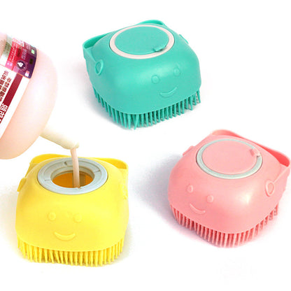 Silicone Dog Bath Massage Gloves Brush Pet Cat Bathroom Cleaning Tool Comb Brush For Dog Can Pour Shampoo Dog Grooming Supplies - X2-Shopping