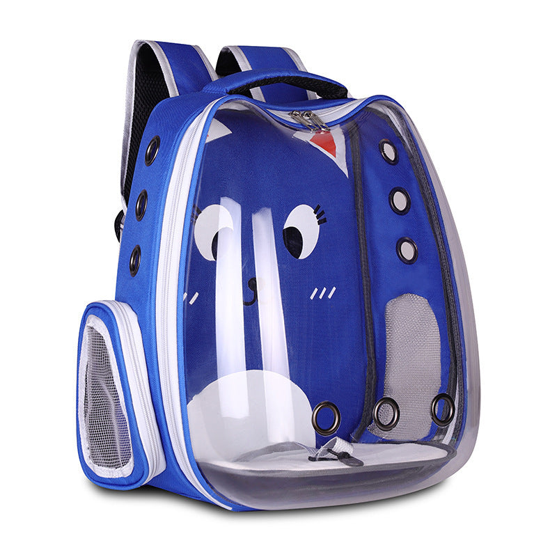 Pet Supplies Pet Backpack Convenient Pet Space Bag Breathable Shoulder Cat Bag Dog Bag - X2-Shopping