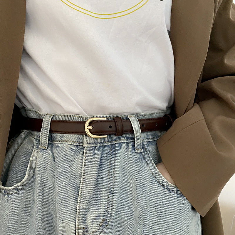 Super Easy To Match Soft Leather Belt Simple And Advanced - X2-Shopping