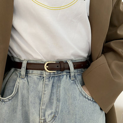 Super Easy To Match Soft Leather Belt Simple And Advanced - X2-Shopping