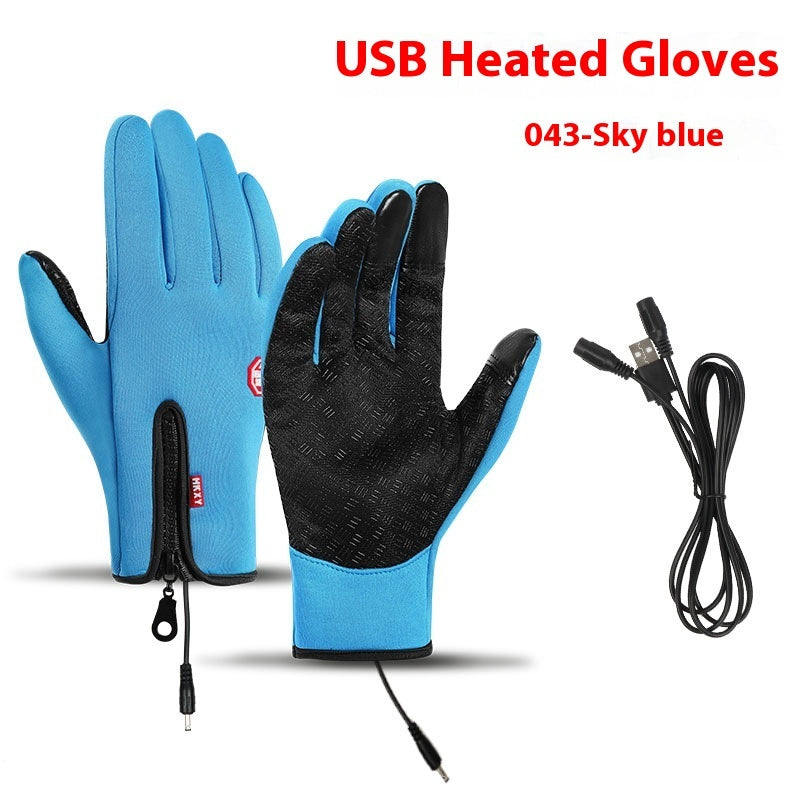 USB Elektrische Heizung Heizung Handschuhe Winter Im Freien Sport Skifahren Warme