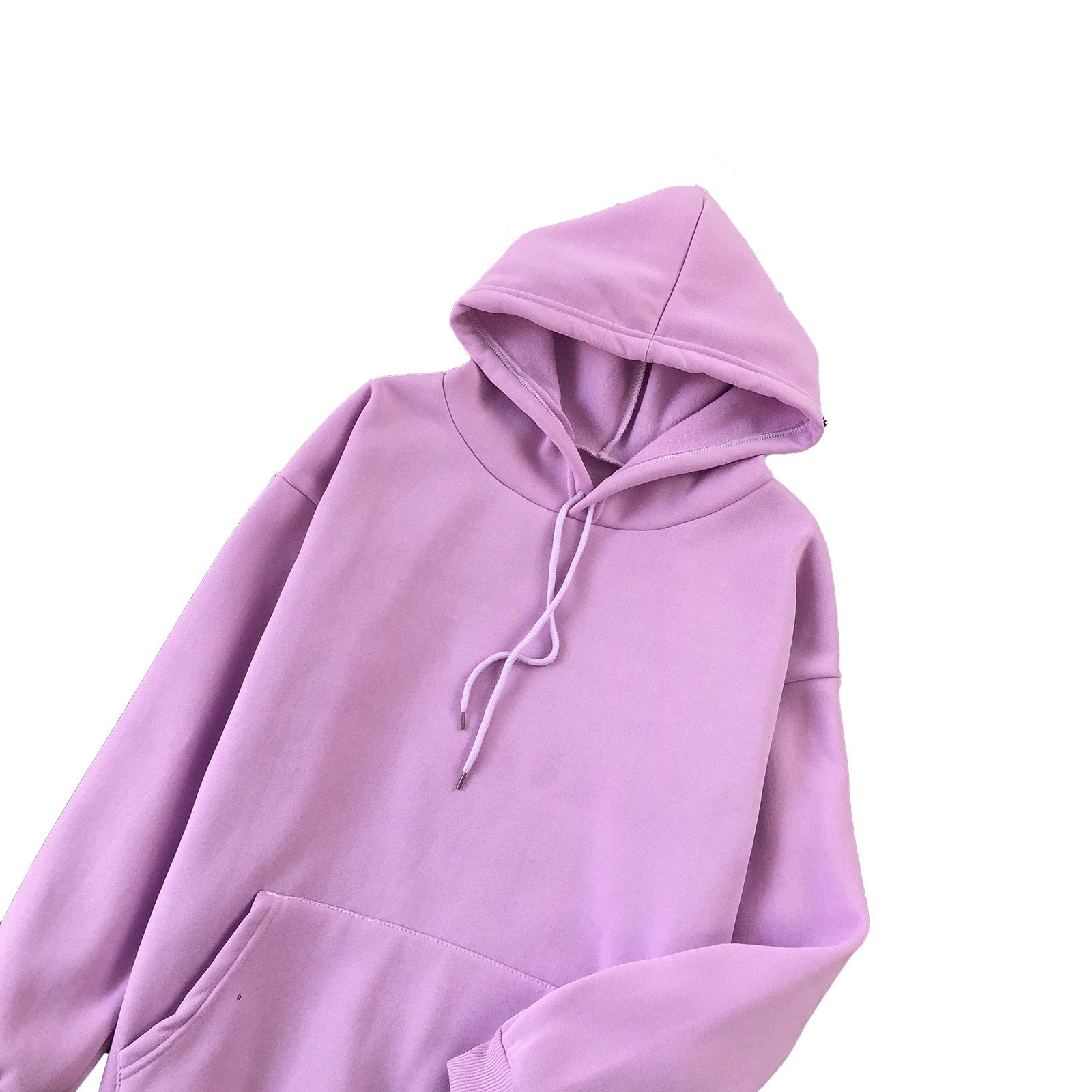 Long Sleeve Solid Color Hooded Sweater Couple - X2-Shopping