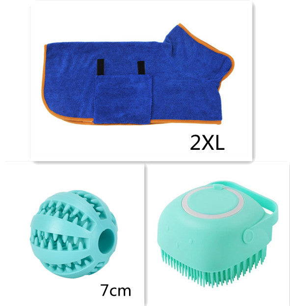 Silicone Dog Bath Massage Gloves Brush Pet Cat Bathroom Cleaning Tool Comb Brush For Dog Can Pour Shampoo Dog Grooming Supplies - X2-Shopping