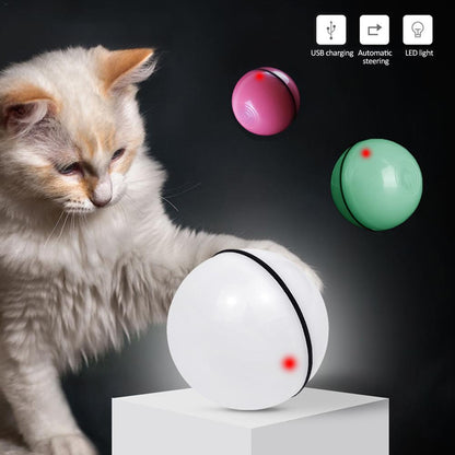 LED Laser Electronic Rolling Pet Funny Cat Toy Ball - X2-Shopping
