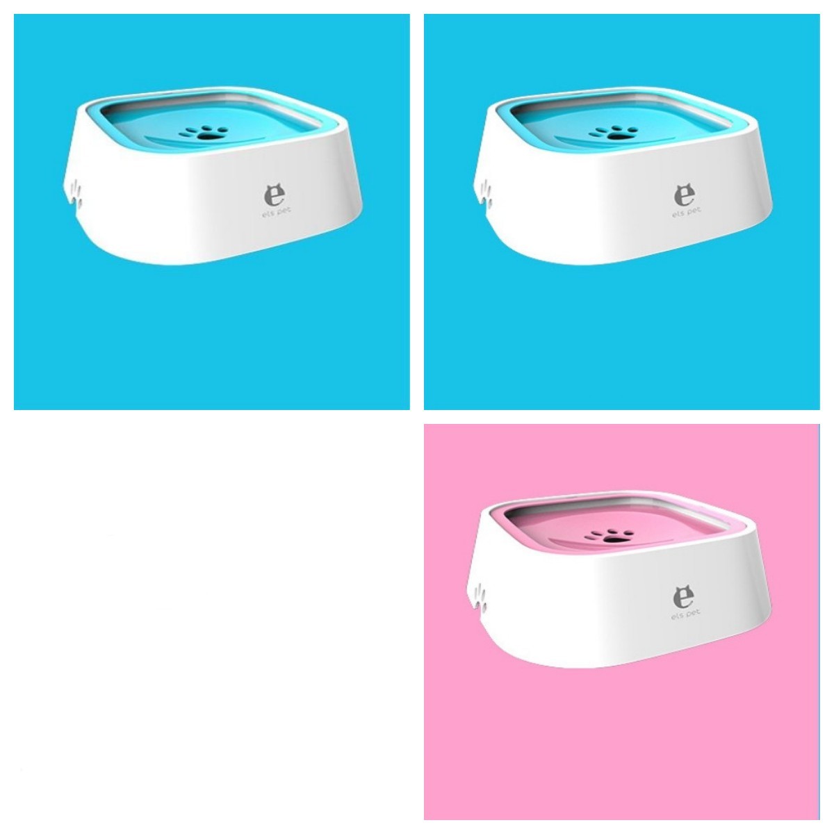 1.5L Cat Dog Water Bowl Carried Floating Bowl Anti-Overflow Slow Water Feeder Dispenser Pet Fountain ABS&PP Dog Supplies - X2-Shopping