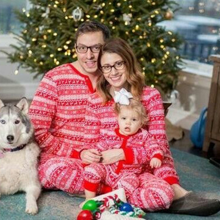 Christmas Parent-child Printed Loungewear Pajamas Set - X2-Shopping