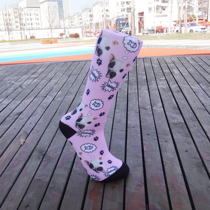 Cartoon Pet Head Face Socks - X2-Shopping