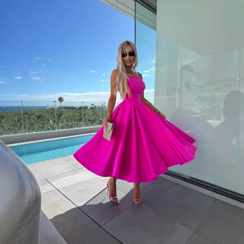 Women's Elegant Retro Dopamine Dress