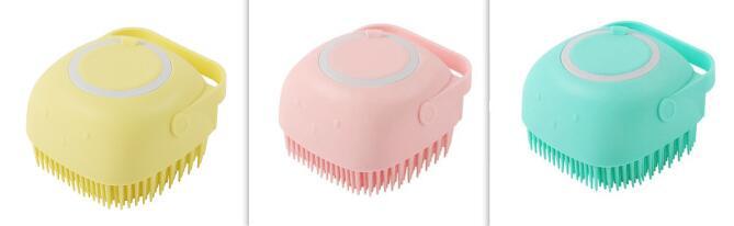 Silicone Dog Bath Massage Gloves Brush Pet Cat Bathroom Cleaning Tool Comb Brush For Dog Can Pour Shampoo Dog Grooming Supplies - X2-Shopping