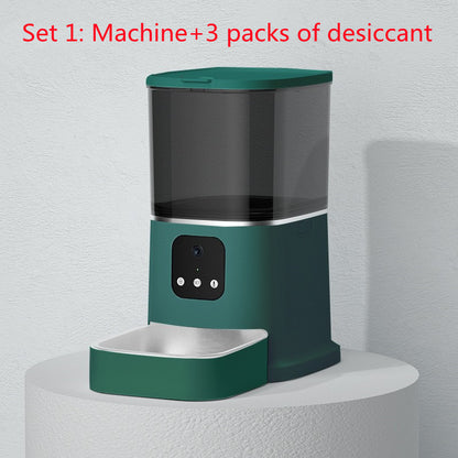 Pet Automatic Feeder Large Capacity Smart Voice Recorder APP Control Timer Feeding Cat Dog Food Dispenser With WiFi Pet Bowl - X2-Shopping