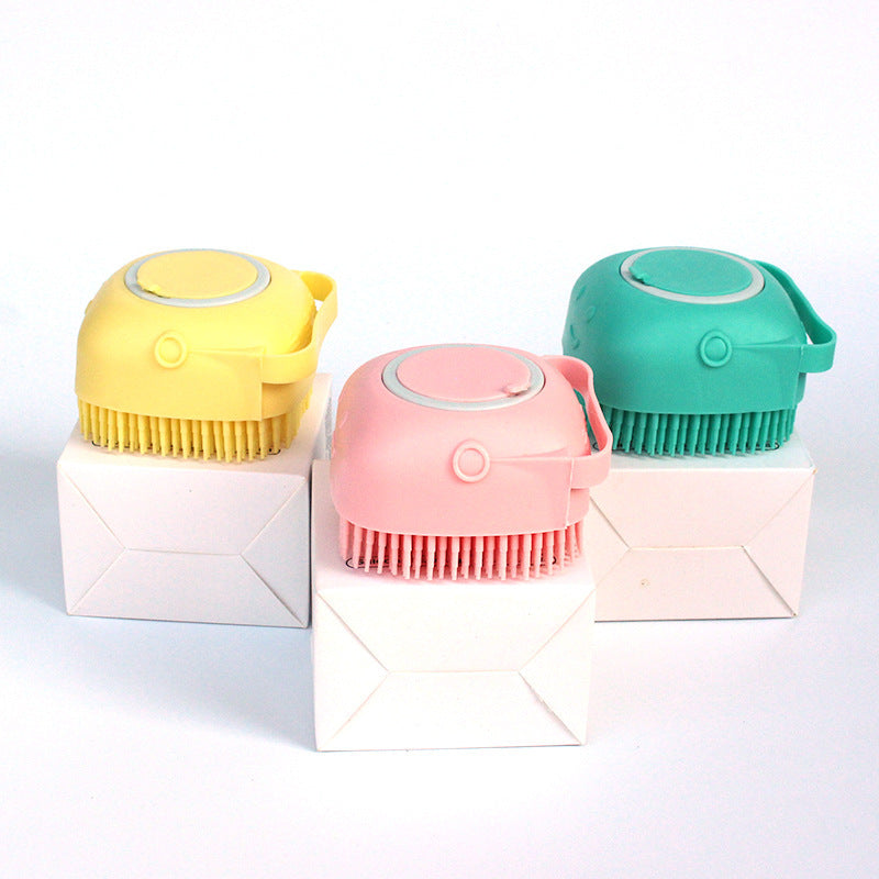 Silicone Dog Bath Massage Gloves Brush Pet Cat Bathroom Cleaning Tool Comb Brush For Dog Can Pour Shampoo Dog Grooming Supplies - X2-Shopping