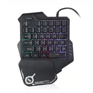 بيد واحدة الميكانيكية لوحة مفاتيح الألعاب RGB الخلفية المحمولة البسيطة الألعاب لوحة المفاتيح لعبة تحكم